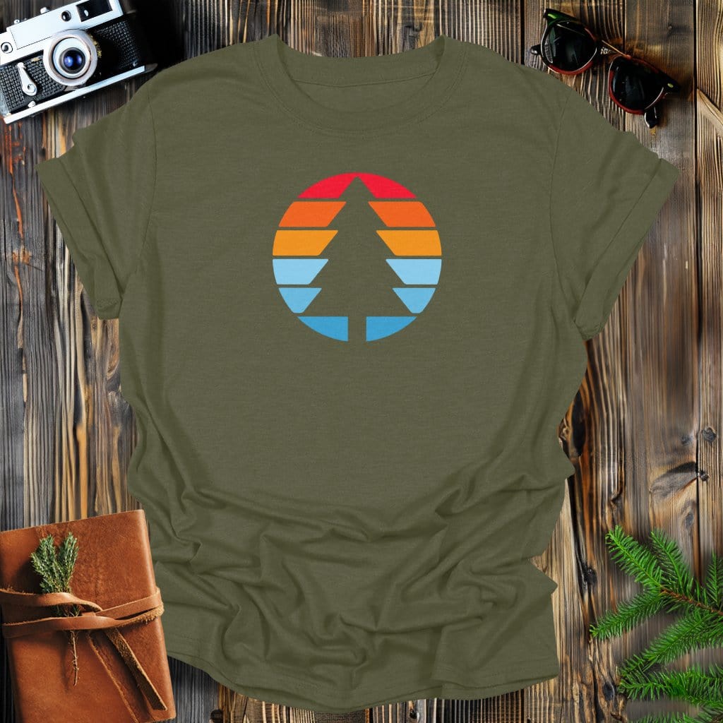 MyDesigns T-Shirt S / Military Green Evergreen Sunset T-Shirt