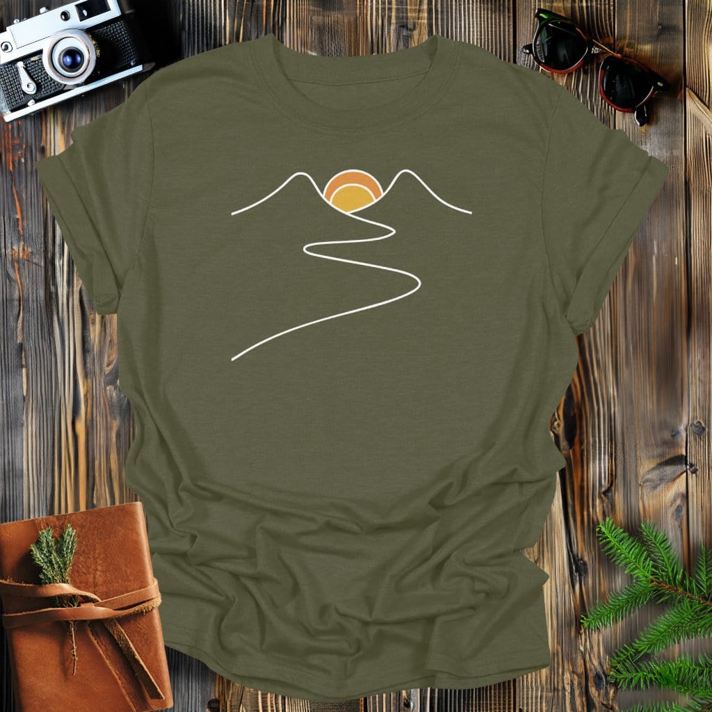 MyDesigns T-Shirt S / Military Green Sunset Path T-Shirt