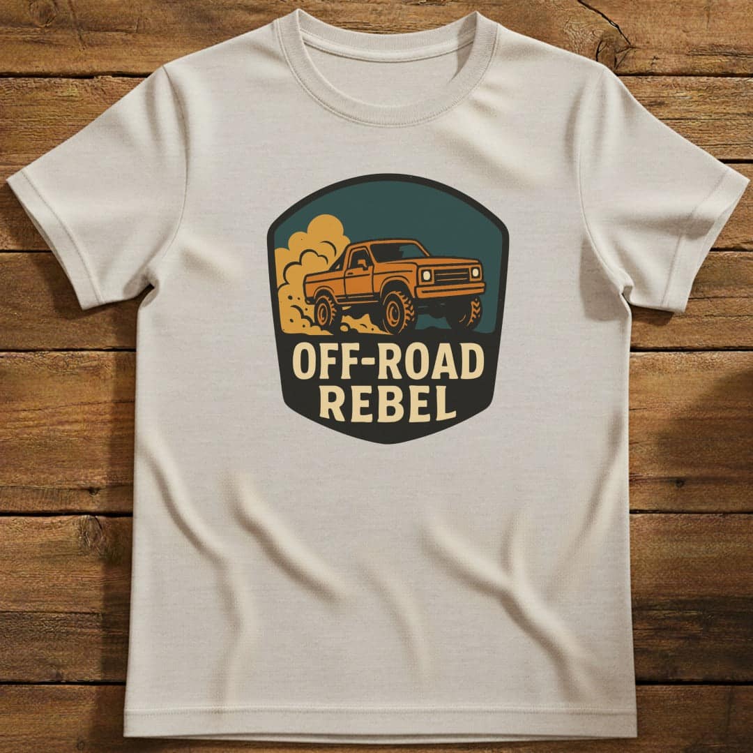 Off-Road Rebel 4x4 T-Shirt In S / Natural Lightweight adventure tee for outdoor lovers Perfect for hiking camping or road trips Made from soft breathable cotton for all-day comfort Ideal for nature lovers and adventurers FAYO Threads outdoor apparel remember Fun Awaits You Outside