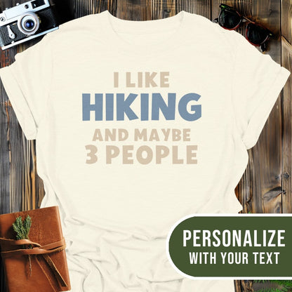 Personalized Hiking Mood T-Shirt In Natural / S Lightweight adventure tee for outdoor lovers Perfect for hiking camping or road trips Made from soft breathable cotton for all-day comfort Ideal for nature lovers and adventurers FAYO Threads outdoor apparel remember Fun Awaits You Outside
