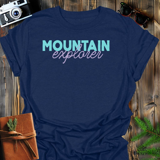 Mountain Explorer T-Shirt In Navy / S Lightweight adventure tee for outdoor lovers Perfect for hiking camping or road trips Made from soft breathable cotton for all-day comfort Ideal for nature lovers and adventurers FAYO Threads outdoor apparel remember Fun Awaits You Outside