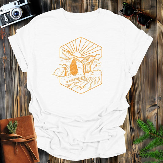 MyDesigns T-Shirt S / White Sunset Campsite T-Shirt