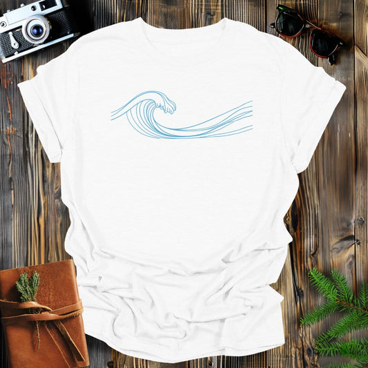 MyDesigns T-Shirt S / White Wavy Lines T-Shirt