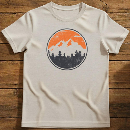 Summit View T-Shirt In Sand / S Lightweight adventure tee for outdoor lovers Perfect for hiking camping or road trips Made from soft breathable cotton for all-day comfort Ideal for nature lovers and adventurers FAYO Threads outdoor apparel remember Fun Awaits You Outside