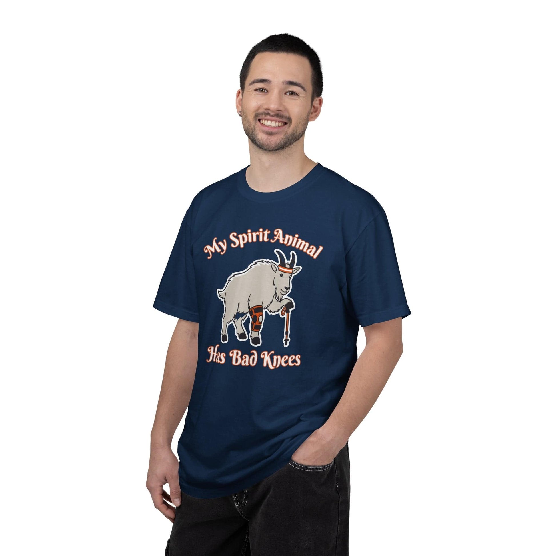 Spirit Animal Has Bad Knees T-Shirt In Lightweight adventure tee for outdoor lovers Perfect for hiking camping or road trips Made from soft breathable cotton for all-day comfort Ideal for nature lovers and adventurers FAYO Threads outdoor apparel remember Fun Awaits You Outside