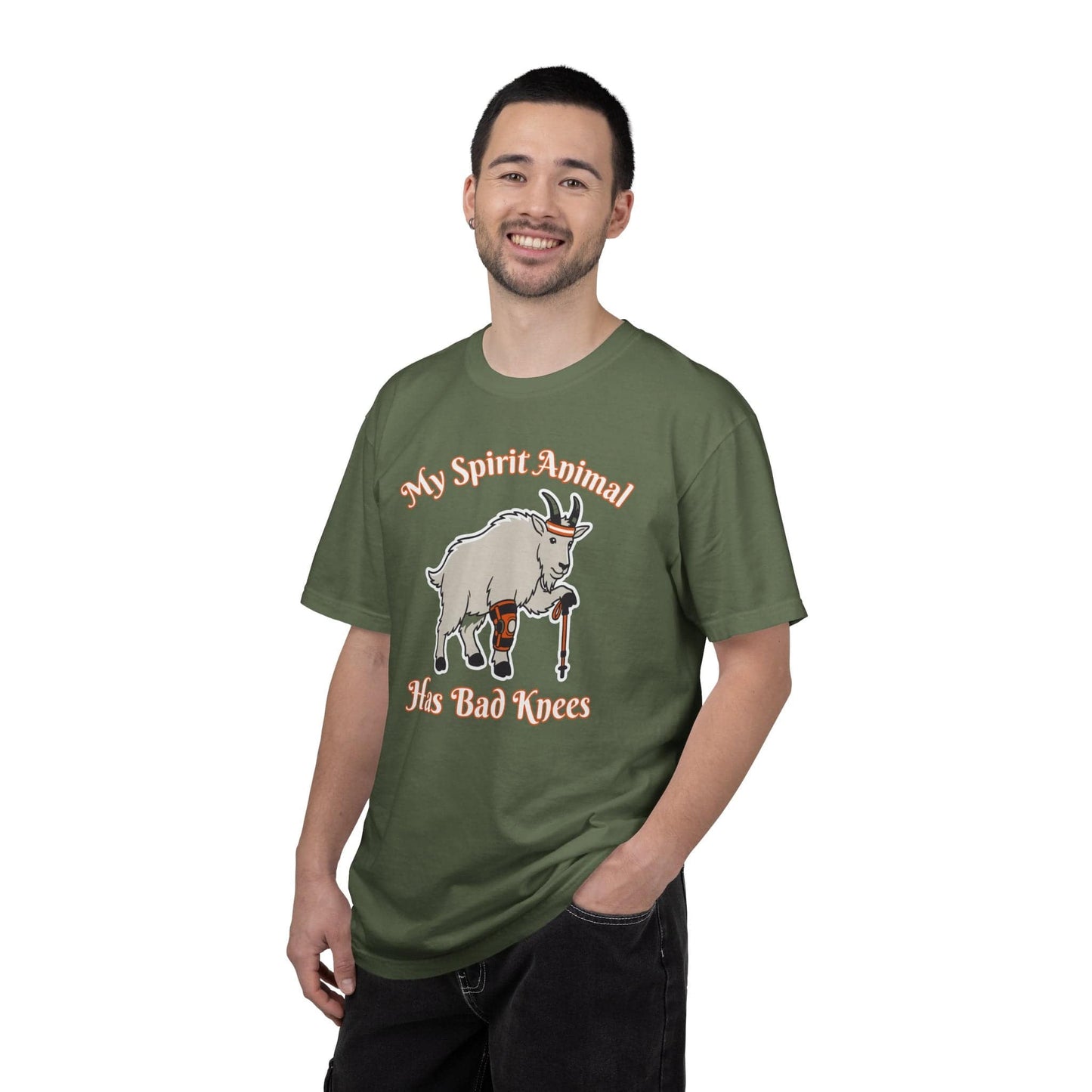 Spirit Animal Has Bad Knees T-Shirt In Lightweight adventure tee for outdoor lovers Perfect for hiking camping or road trips Made from soft breathable cotton for all-day comfort Ideal for nature lovers and adventurers FAYO Threads outdoor apparel remember Fun Awaits You Outside