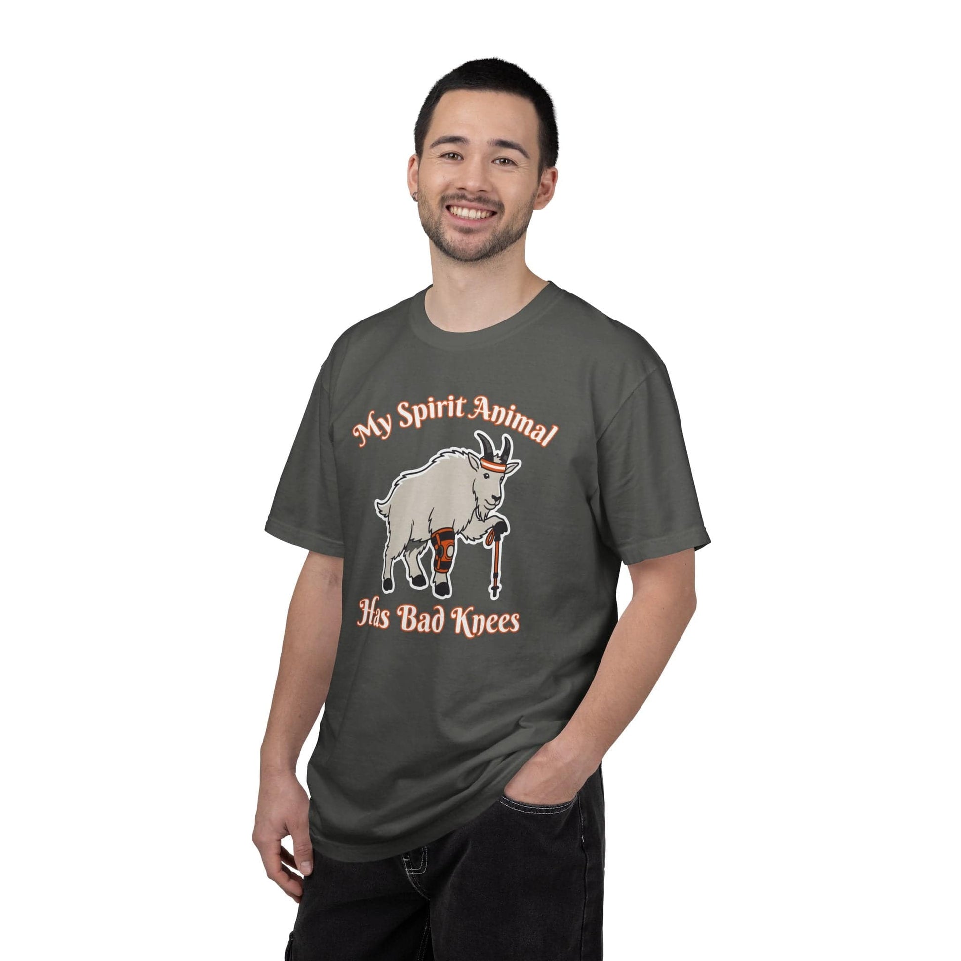 Spirit Animal Has Bad Knees T-Shirt In Lightweight adventure tee for outdoor lovers Perfect for hiking camping or road trips Made from soft breathable cotton for all-day comfort Ideal for nature lovers and adventurers FAYO Threads outdoor apparel remember Fun Awaits You Outside