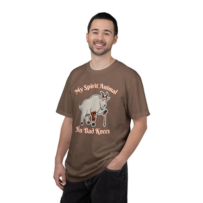 Spirit Animal Has Bad Knees T-Shirt In Lightweight adventure tee for outdoor lovers Perfect for hiking camping or road trips Made from soft breathable cotton for all-day comfort Ideal for nature lovers and adventurers FAYO Threads outdoor apparel remember Fun Awaits You Outside