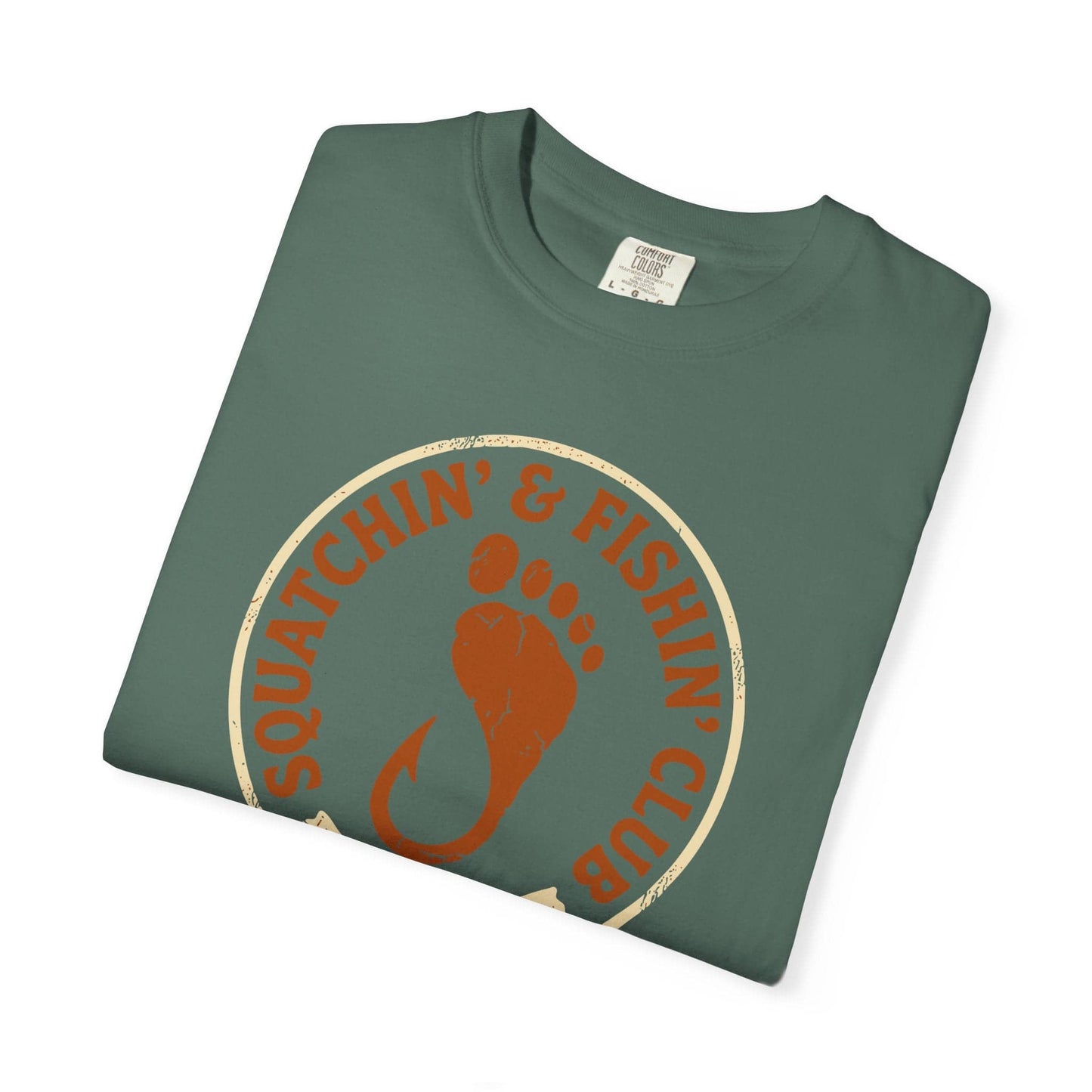 Squatchin' & Fishin' Club T-Shirt In Lightweight adventure tee for outdoor lovers Perfect for hiking camping or road trips Made from soft breathable cotton for all-day comfort Ideal for nature lovers and adventurers FAYO Threads outdoor apparel remember Fun Awaits You Outside