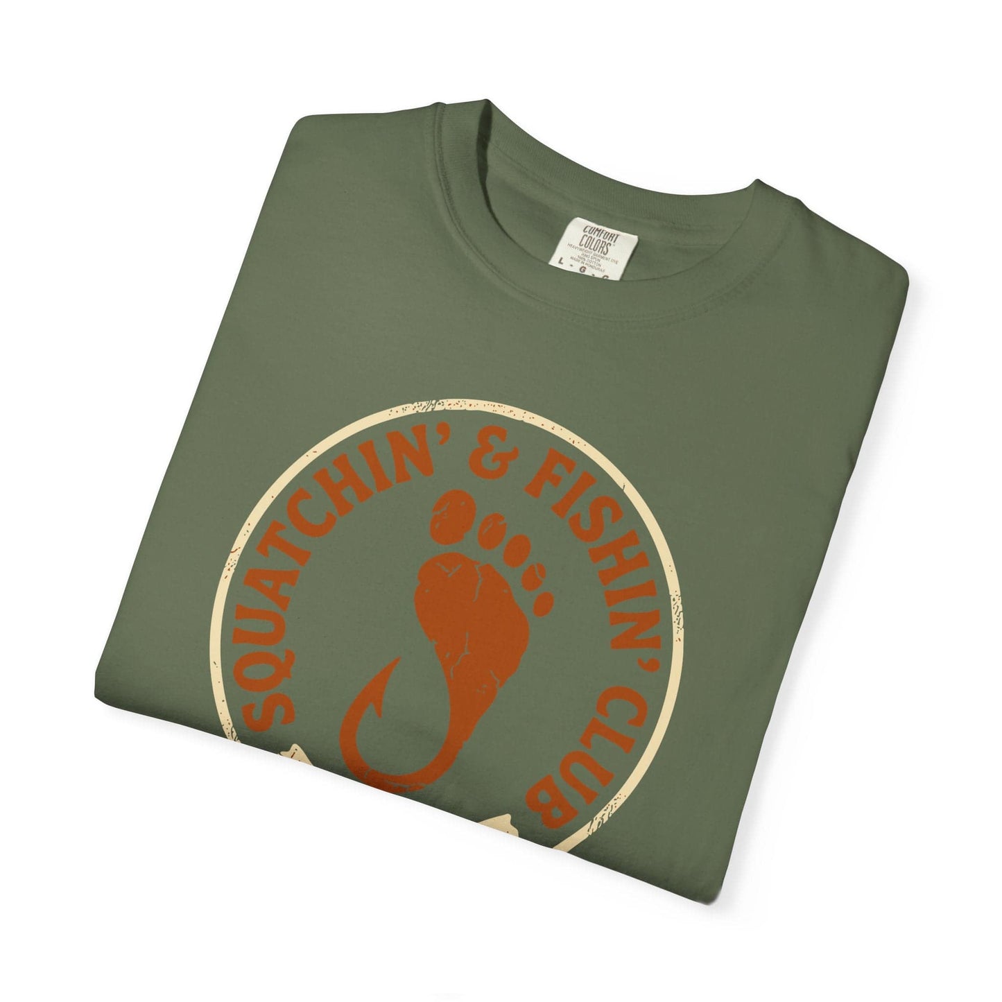 Squatchin' & Fishin' Club T-Shirt In Lightweight adventure tee for outdoor lovers Perfect for hiking camping or road trips Made from soft breathable cotton for all-day comfort Ideal for nature lovers and adventurers FAYO Threads outdoor apparel remember Fun Awaits You Outside
