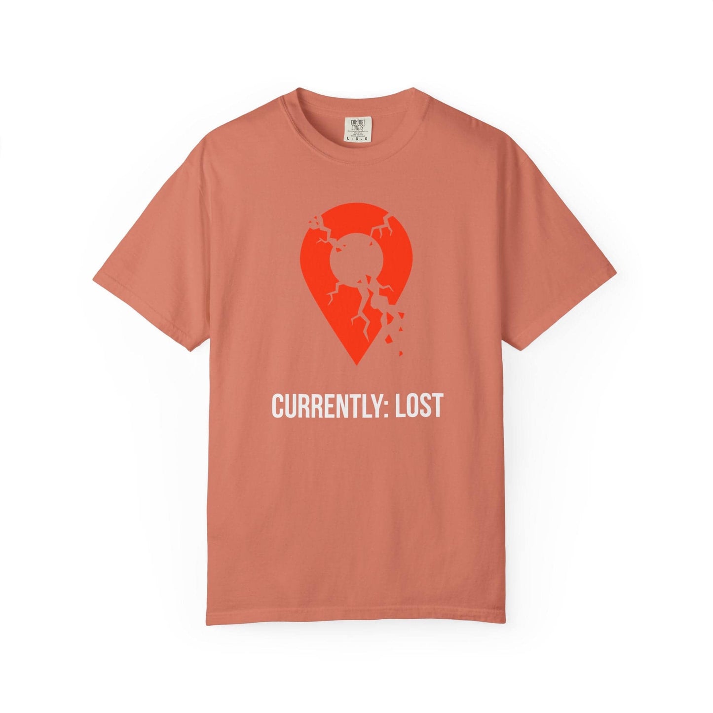 Currently Lost T-Shirt In Terracotta / S Lightweight adventure tee for outdoor lovers Perfect for hiking camping or road trips Made from soft breathable cotton for all-day comfort Ideal for nature lovers and adventurers FAYO Threads outdoor apparel remember Fun Awaits You Outside