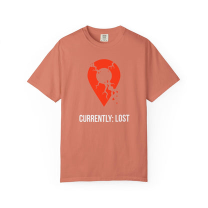 Currently Lost T-Shirt In Terracotta / S Lightweight adventure tee for outdoor lovers Perfect for hiking camping or road trips Made from soft breathable cotton for all-day comfort Ideal for nature lovers and adventurers FAYO Threads outdoor apparel remember Fun Awaits You Outside