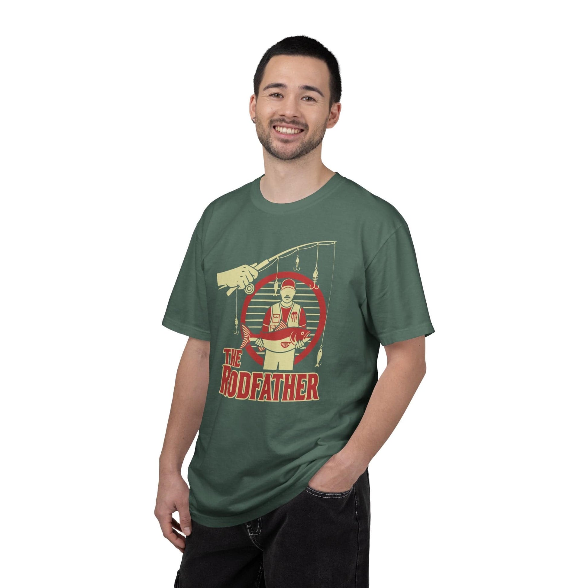 The Rodfather T-Shirt In Lightweight adventure tee for outdoor lovers Perfect for hiking camping or road trips Made from soft breathable cotton for all-day comfort Ideal for nature lovers and adventurers FAYO Threads outdoor apparel remember Fun Awaits You Outside