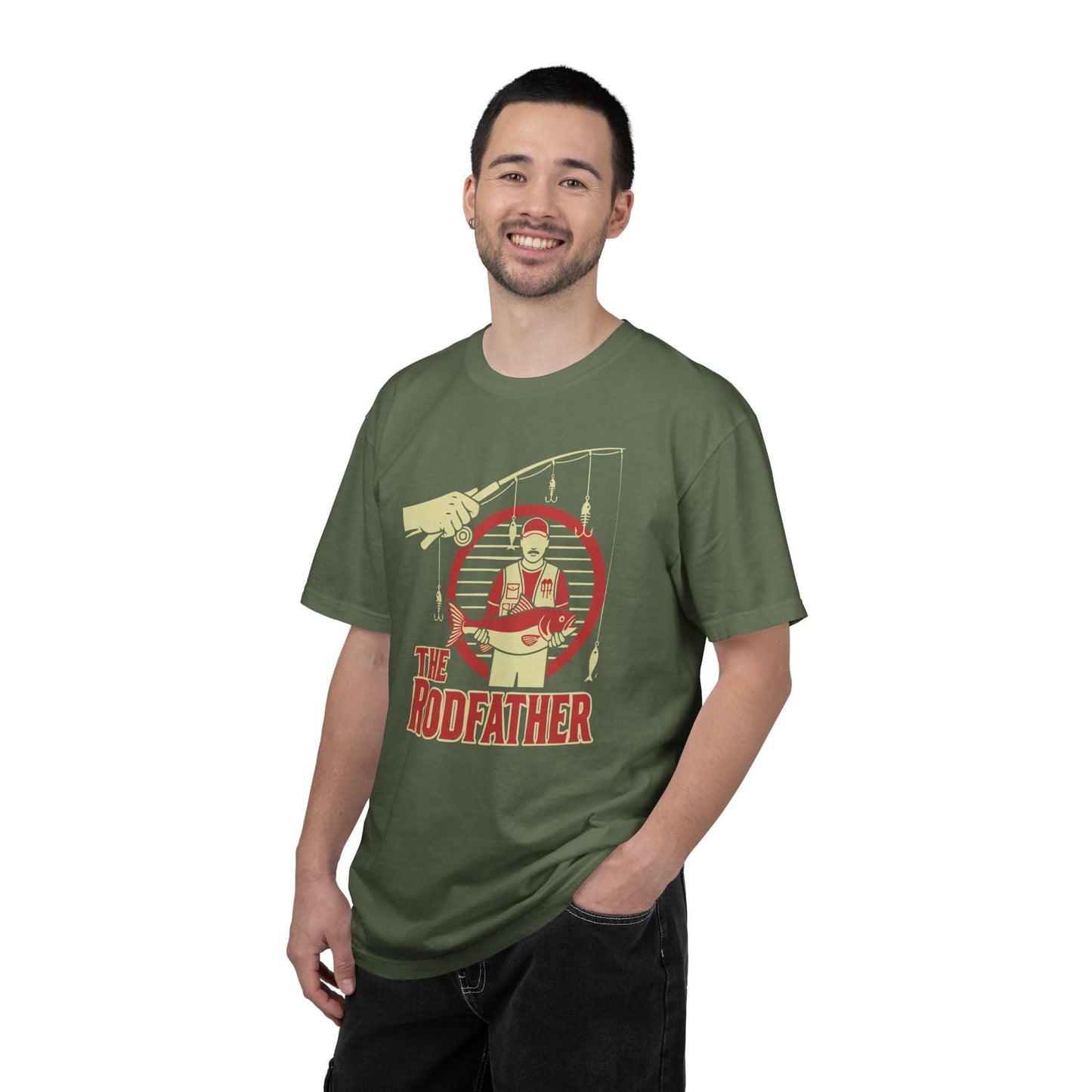 The Rodfather T-Shirt In Lightweight adventure tee for outdoor lovers Perfect for hiking camping or road trips Made from soft breathable cotton for all-day comfort Ideal for nature lovers and adventurers FAYO Threads outdoor apparel remember Fun Awaits You Outside