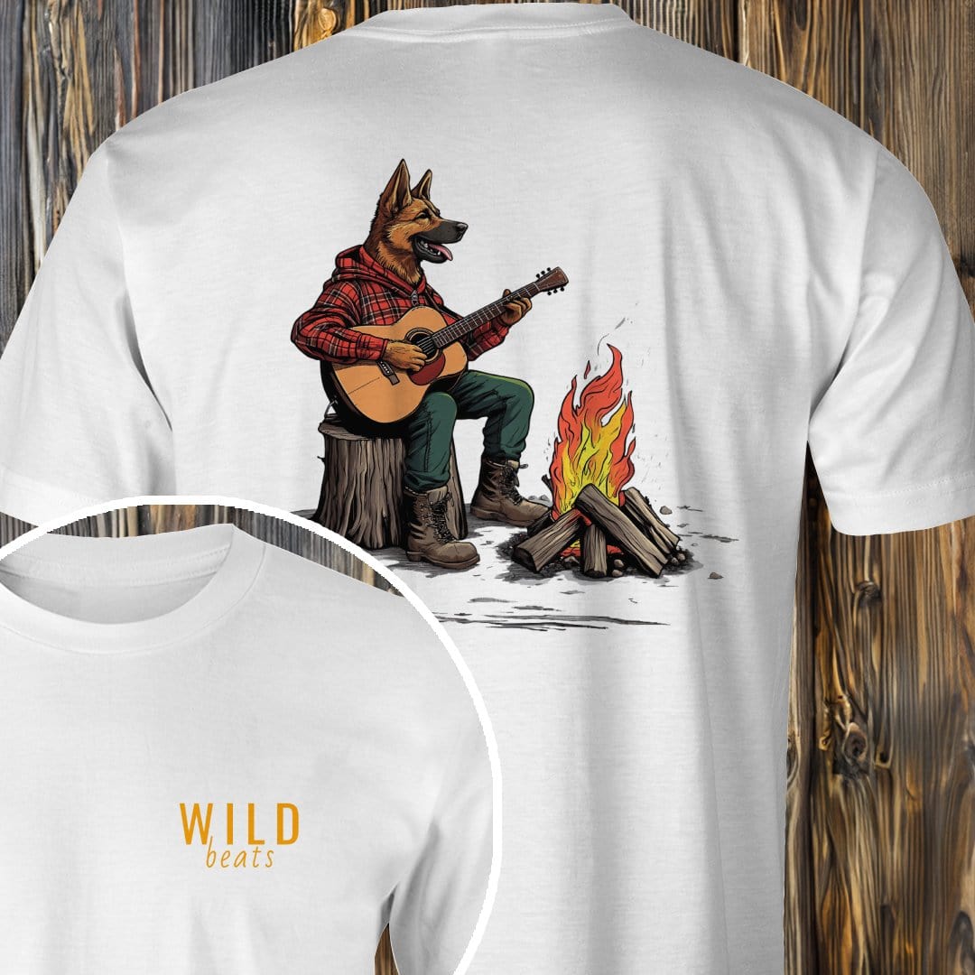 MyDesigns T-Shirt White / S German Shepherd Campfire Jam T-Shirt