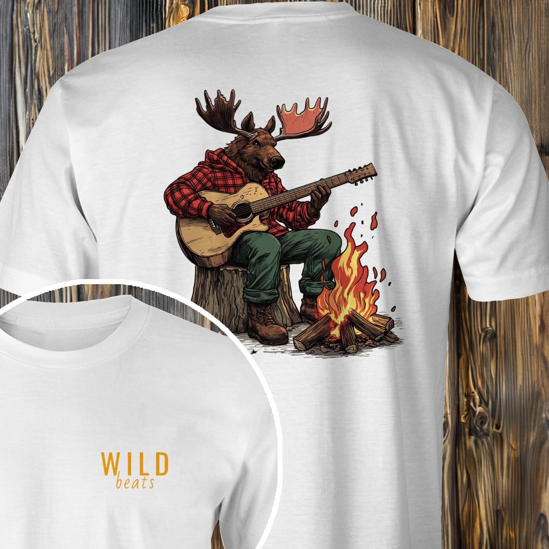 MyDesigns T-Shirt White / S Moose Campfire Jam T-Shirt