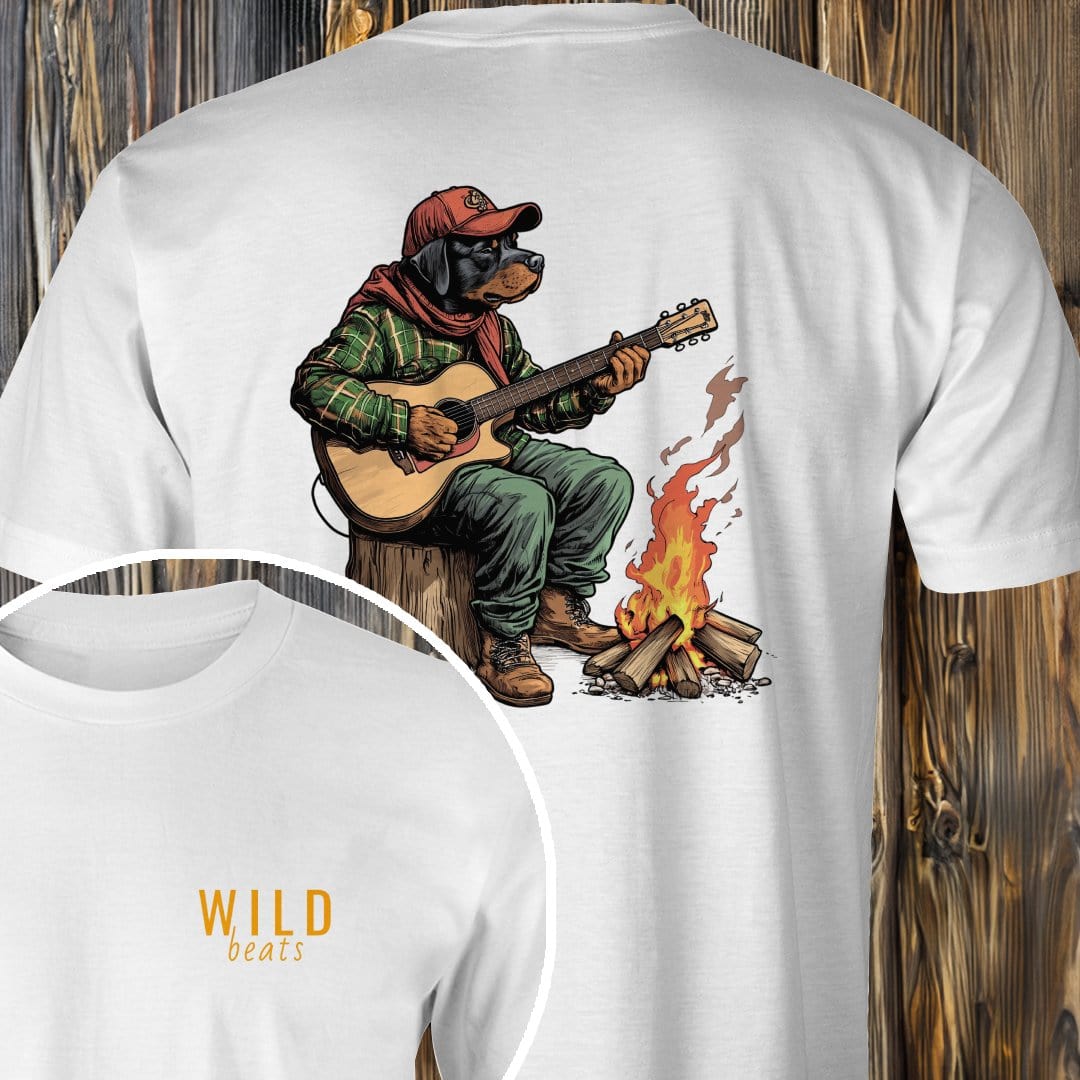 MyDesigns T-Shirt White / S Rottweiler Campfire Jam T-Shirt