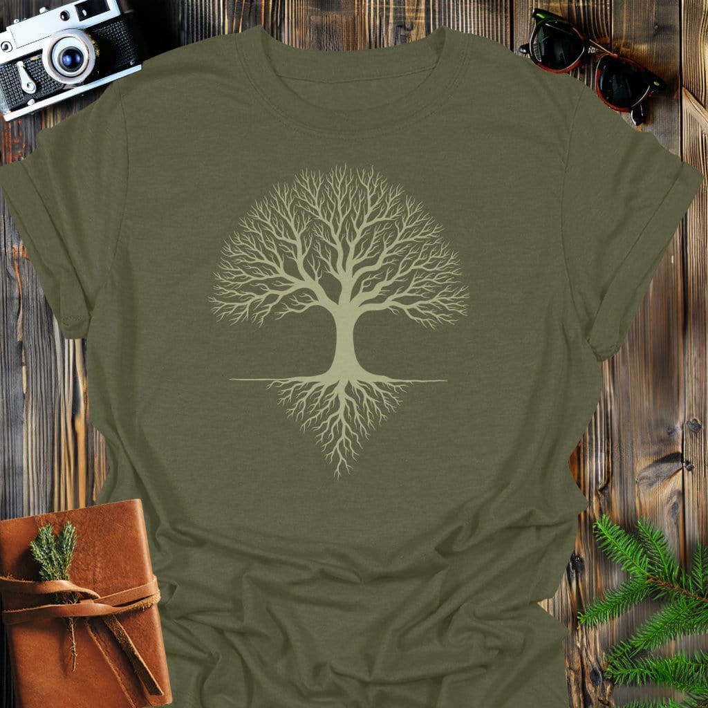 MyDesigns T-Shirts Military Green / S Rooted Balance T-Shirt